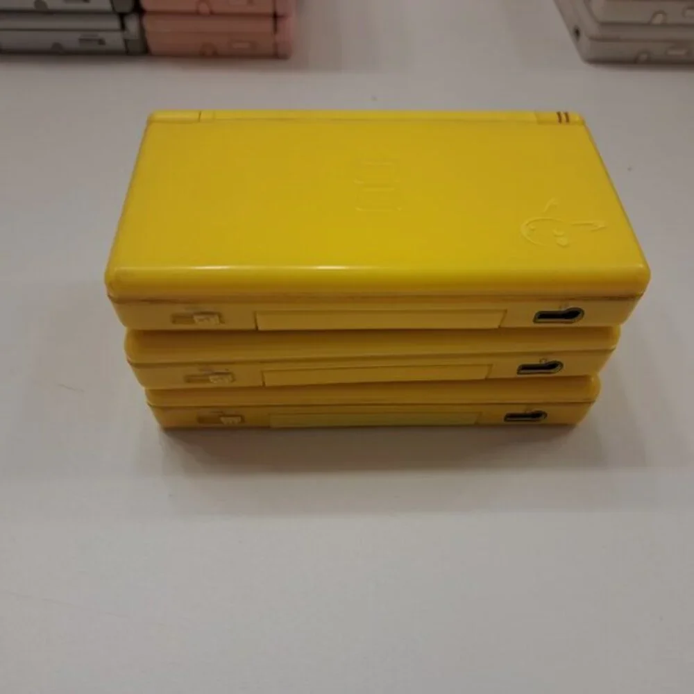 Authentic Nintendo DS Lite Console With Charger Pokémon Pikachu Edition Yellow
